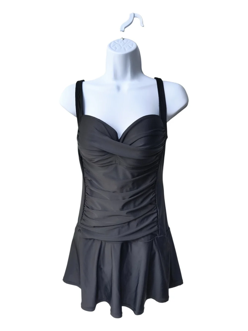 VENUS St. Tropez Black Stone Ruched One-Piece Resortwear Vacation Swimdress 14